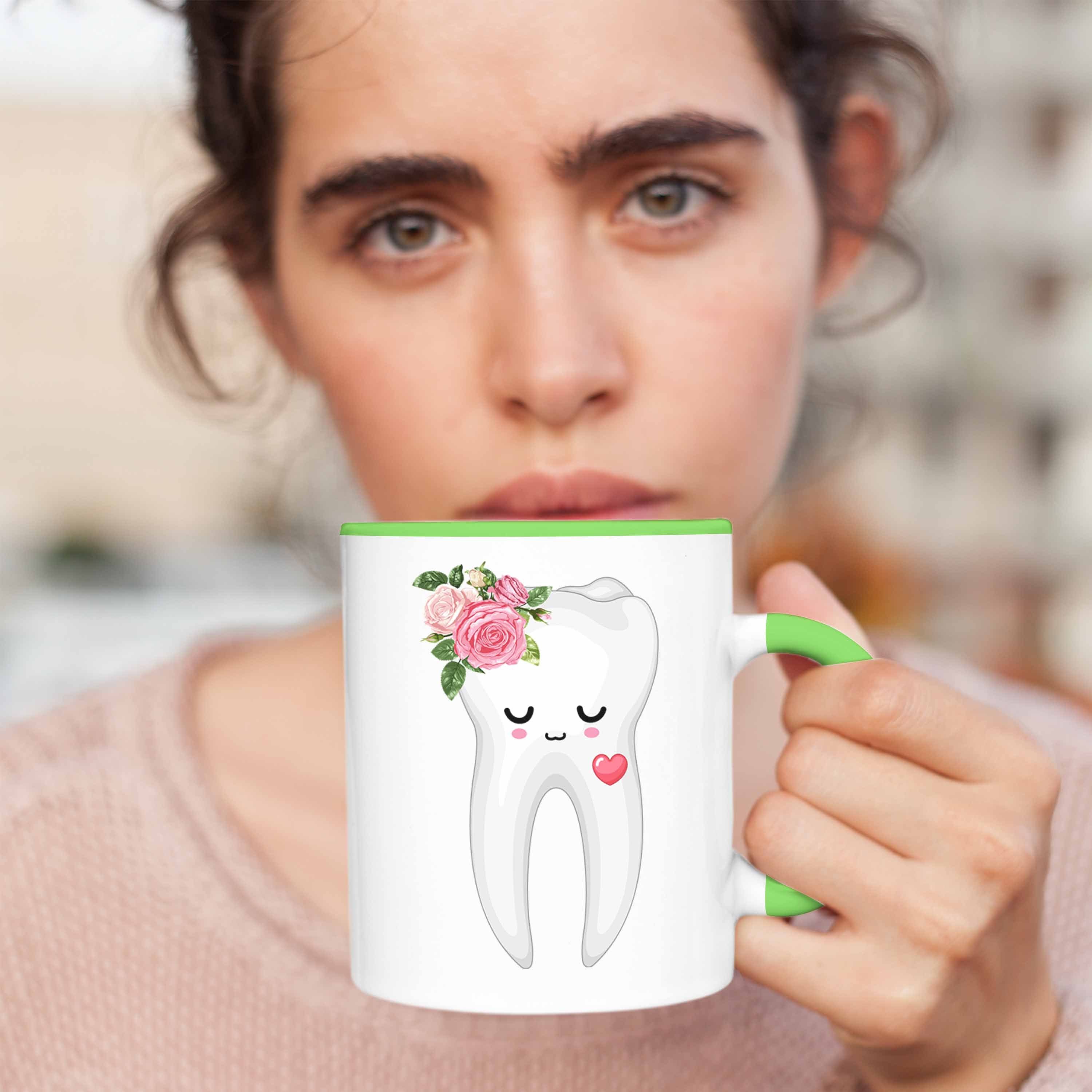 Tasse Geschenk für Grün Trendation Tasse Lustiges Zahnarzthelferin Beste Zahnarzthelferin