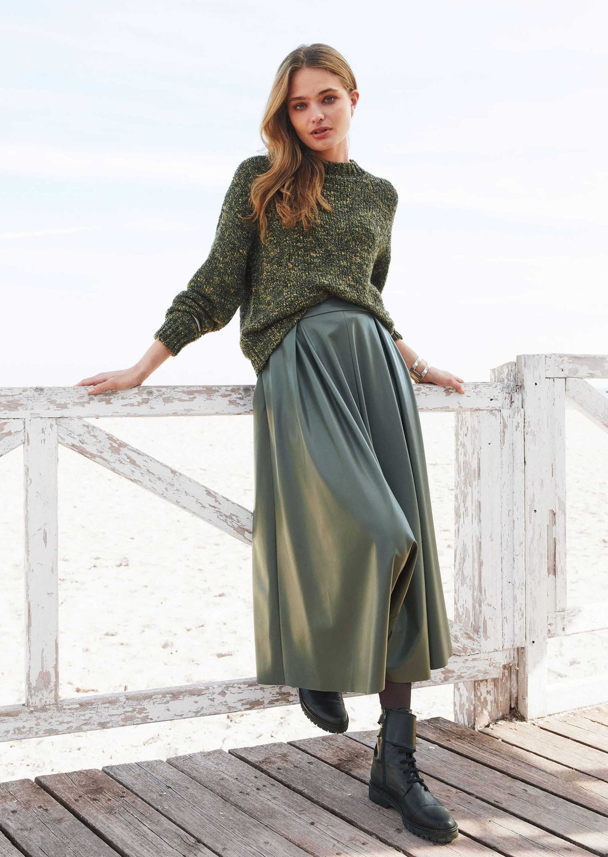 MADELEINE Strickpullover Pullover mit Stehkragen