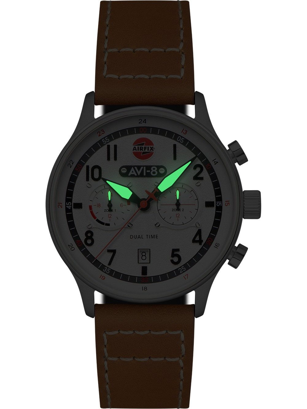 AVI-8 Quarzuhr AVI-8 AV-4088-06 Herrenuhr Hawker Hurricane Dual-Time Chronograph AVI-8 AV-4088-06 Herrenuhr Hawker Hurricane Dual-Time Chronograph