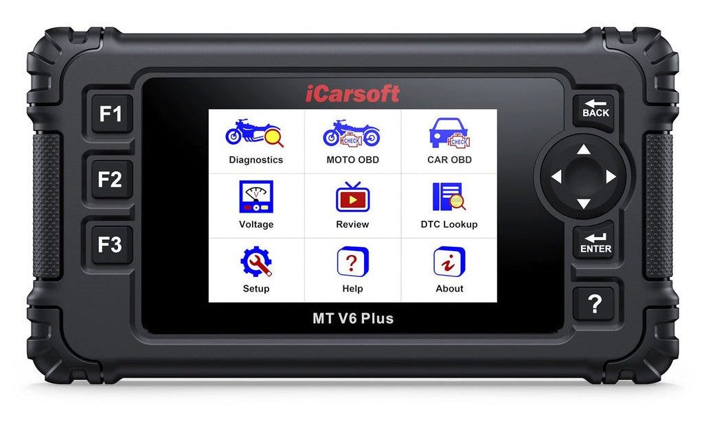iCarsoft OBD2-Diagnosegerät iCarsoft MT V6 Plus Motorrad Diagnosegerät Multi-Marken, 4″