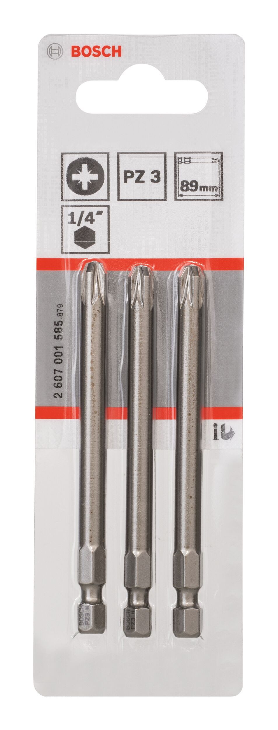 Thumbnail - BOSCH Kreuzschlitz-Bit, 3 Stück, Schrauberbit Extra-Hart - PZ 3 x 89 mm - 3er-Pack