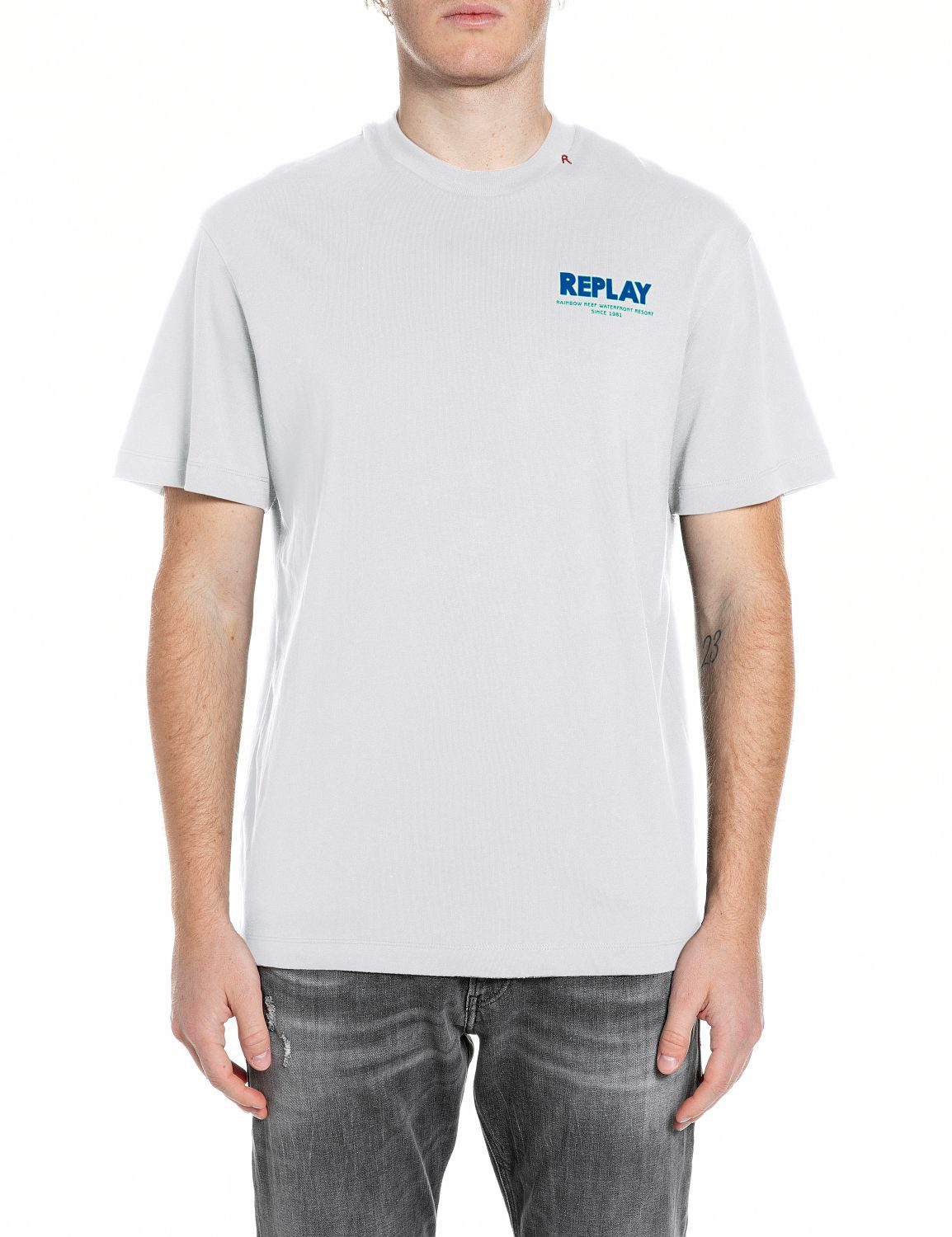 Replay T-Shirt mit bedrucktem Rücken, Print günstig online kaufen