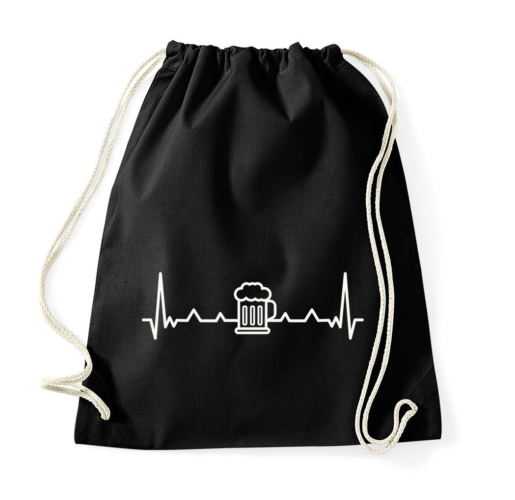Turnbeutel Heartbeat Bier Baumwolle Tasche