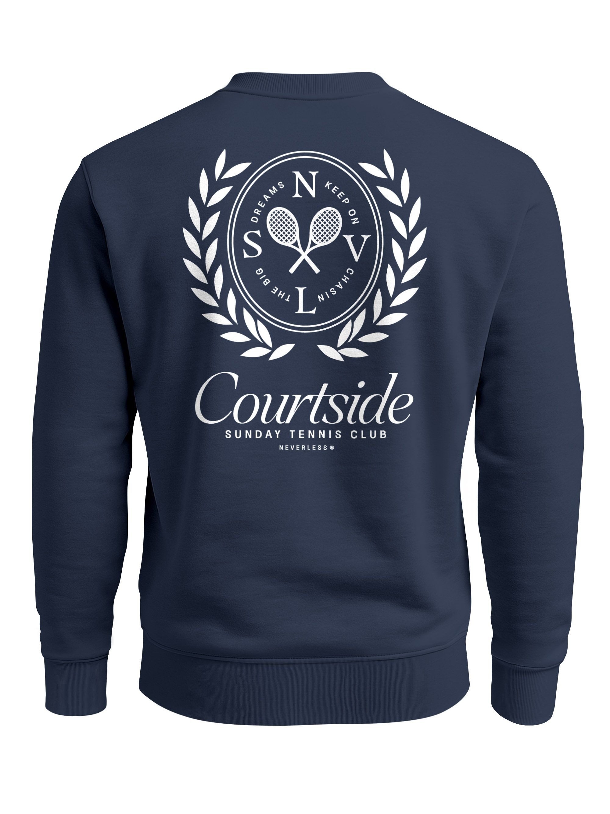 Sweatshirt Sweatshirt Herren Pullover mit Backprint Courtside Tennis Club