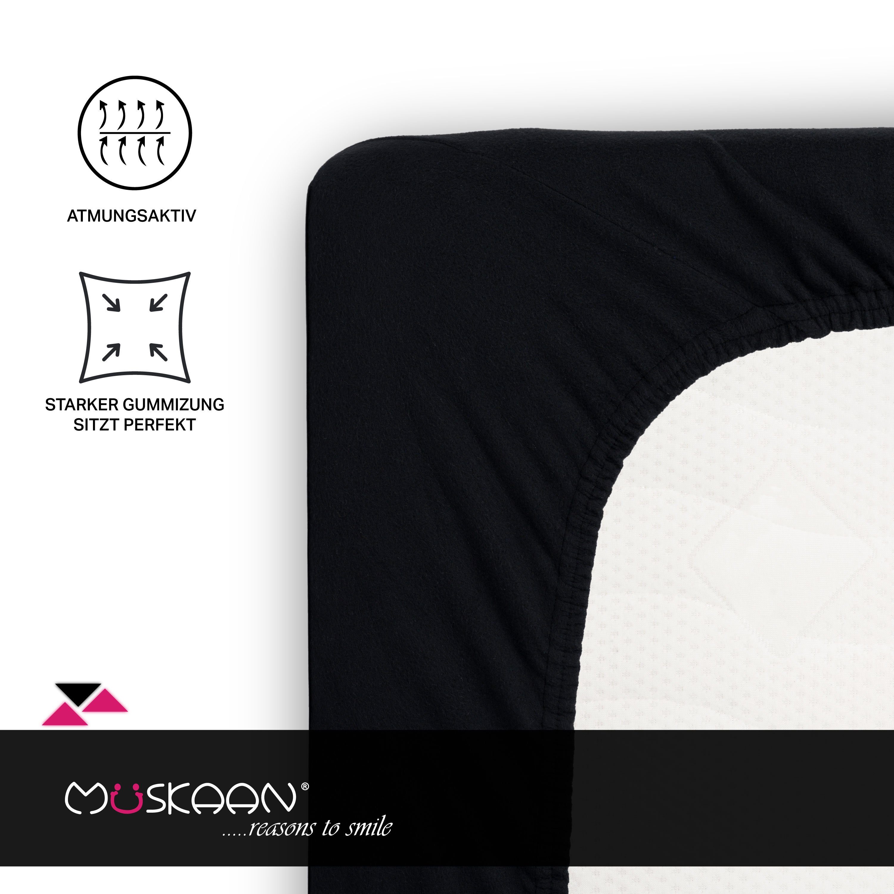 Müskaan Spannbettlaken Spannbetttuch Bettlaken Winter Flausch Warm Leintuch günstig online kaufen