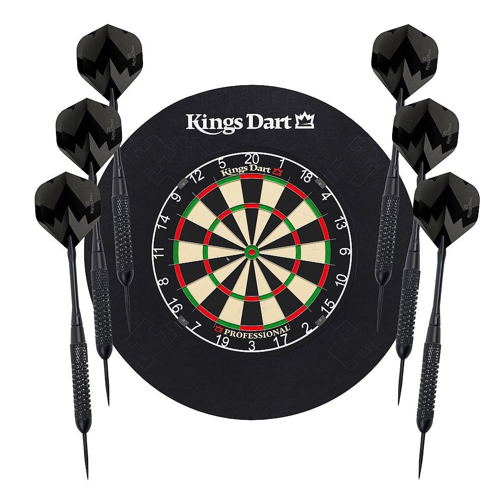 Kings Dart Dartscheibe Dart-Set First 2.0, Professionelle Turnier-Dartscheibe - wettkampftauglich