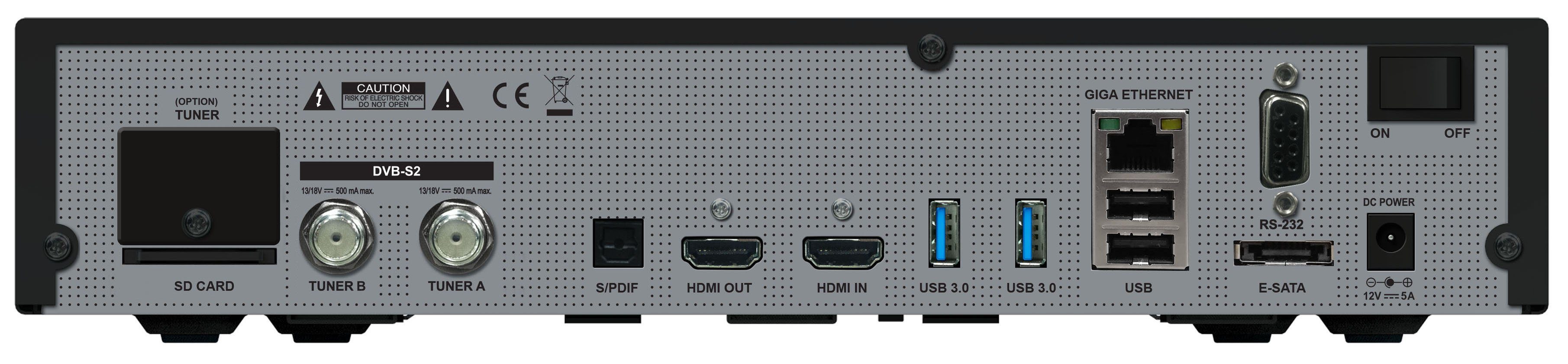DVB-S2 Gigablue Twin Satellitenreceiver CI 2x UHD HDTV GigaBlue Receiver 4K Sat FBC Quad Linux