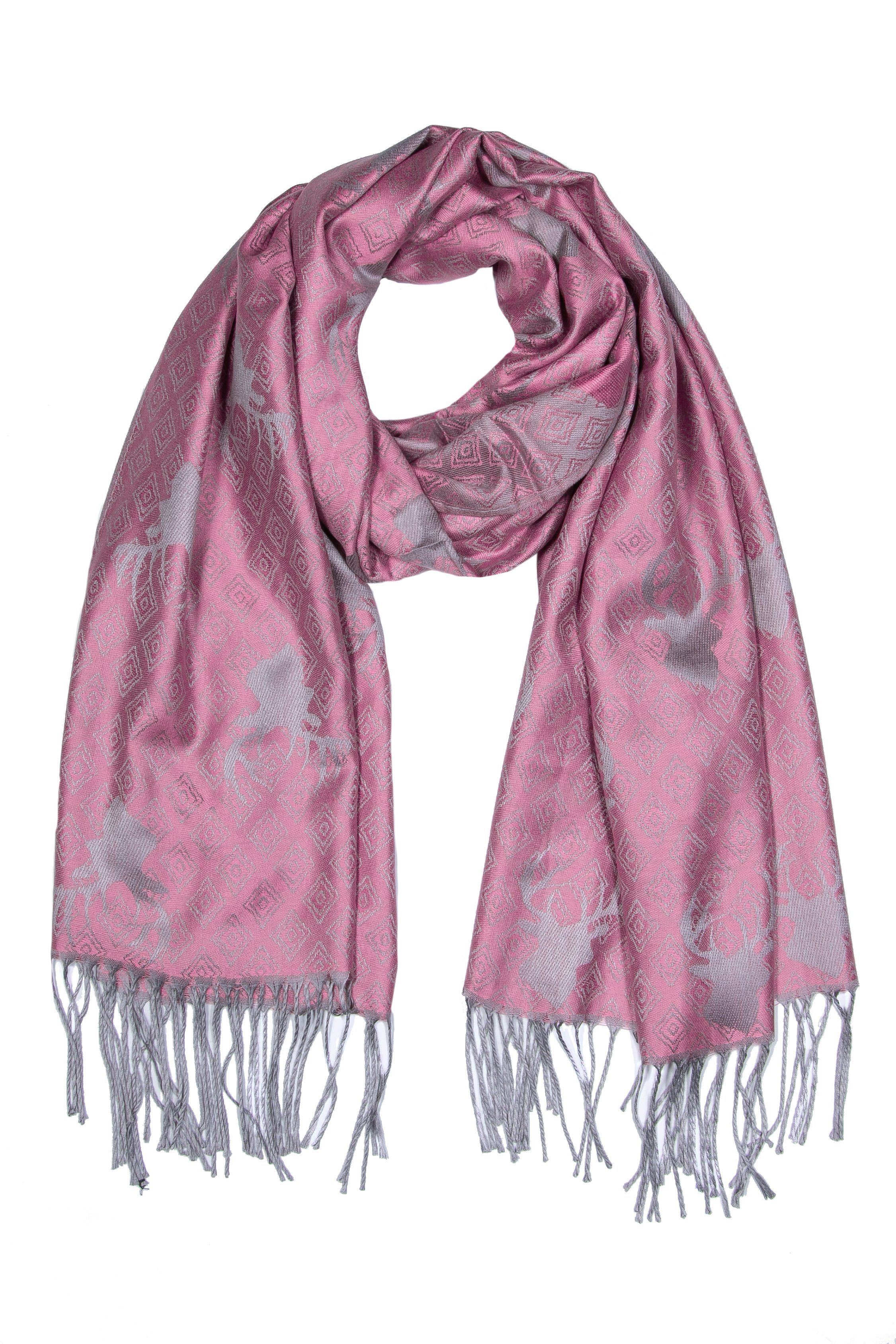 Goodman Design Modeschal Schal Hirsch mit Fransen, sehr hochwertige Verarbe günstig online kaufen