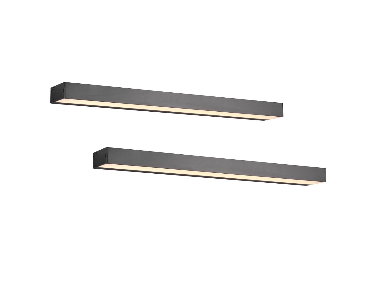 TRIO Leuchten Spiegelleuchte, LED fest integriert, Warmweiß, 2er Set indirekte Beleuchtung Badezimmerlampen Up and Down Wand B 60cm