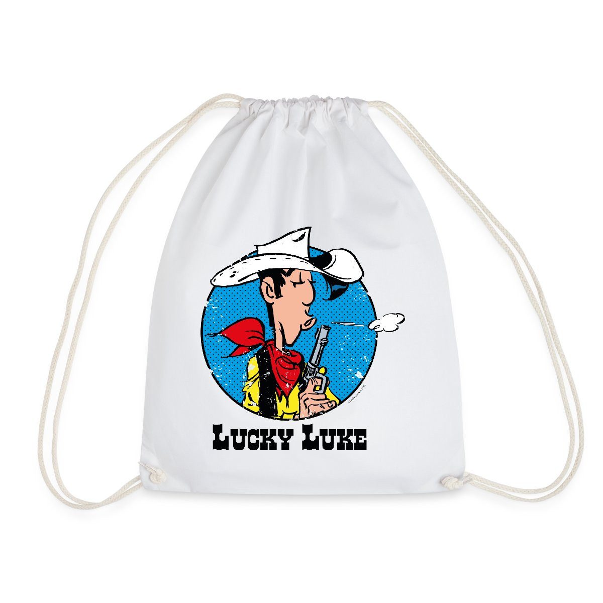 Turnbeutel Lucky Luke mit Pistole Turnbeutel