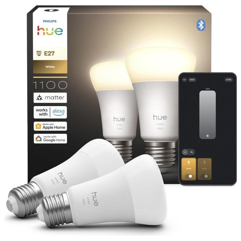 Philips Hue LED-Leuchtmittel 8720169365797 Doppelpack E27 LED Lampen weiß