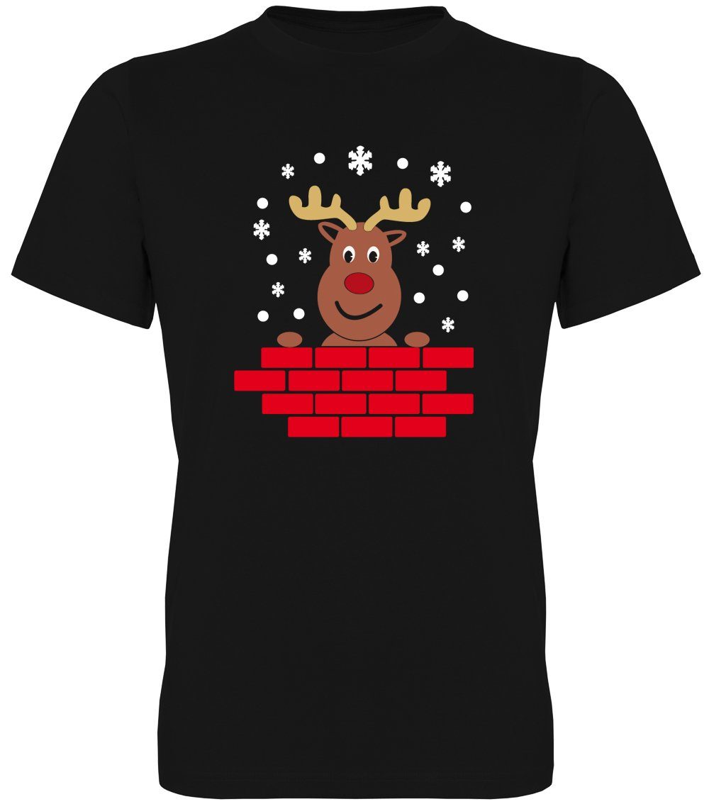 G-graphics T-Shirt Rudolph das Rentier Herren T-Shirt mit Winter- & Weihnachtsmotiv