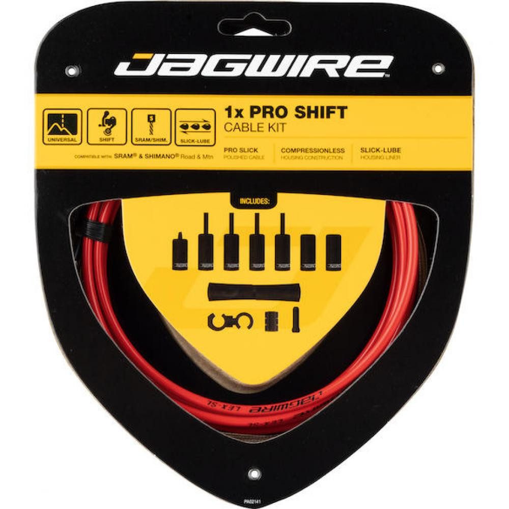 Jagwire Schaltzug Jagwire Schaltzugset Pro Shift 1x Rot - Präzise Performance mit Slick-