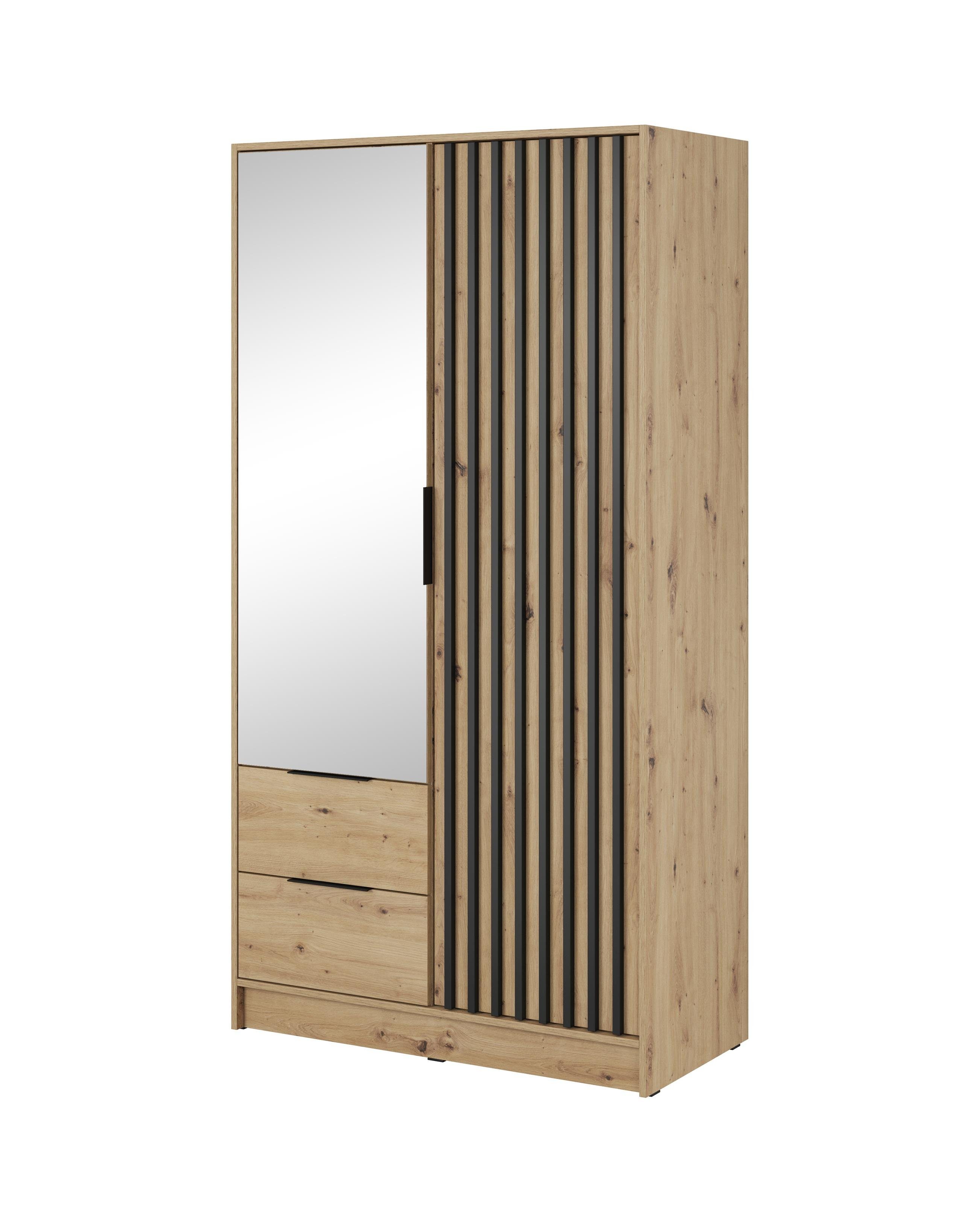 Compleo Kleiderschrank LISA Drehtürenschrank mit Lamellen, günstig online kaufen