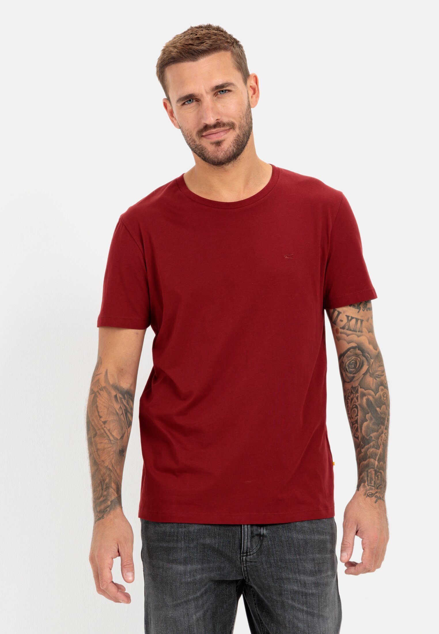 camel active T-Shirt aus Organic Cotton Amber Red