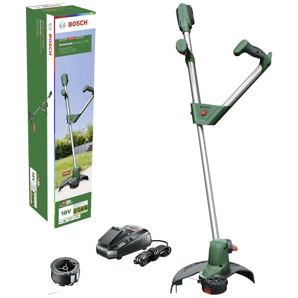 Bosch Home & Garden Rasentrimmer-Deflektor Bosch Home and Garden UniversalGrassCut 18V-26 Akku Rasentrimmer inkl)