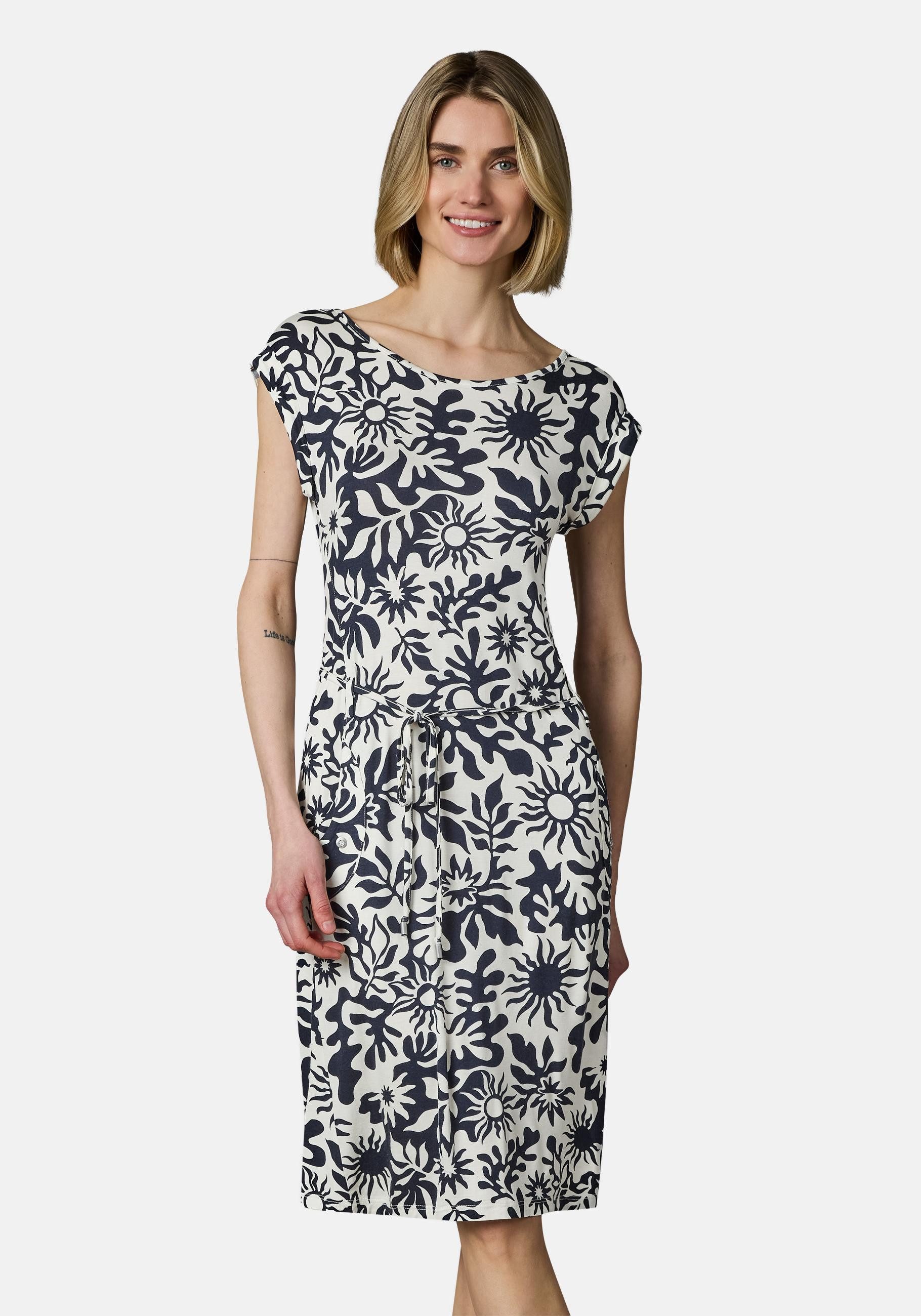 Ragwear Sommerkleid Taggien Print Leichtes, bequemes Midikleid mit Muster