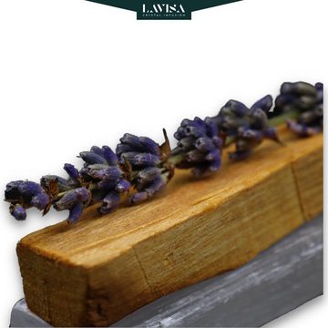 LAVISA Räucherschale LAVISA Palo Santo, Selenit Stab, Handmade mit Lavendel, Smudge Kit, (1 St), Palo Santo Lavendel Selenit