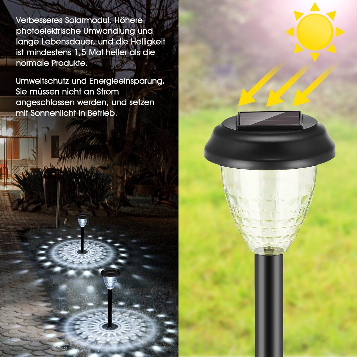 oyajia LED Solarleuchte 4/8 Stück Solar günstig online kaufen
