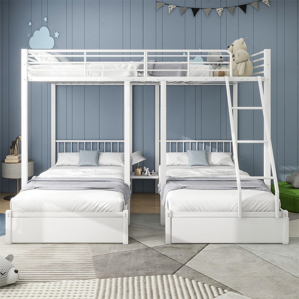 XDeer Jugendbett Dreifaches Etagenbett mit Schubladen, günstig online kaufen