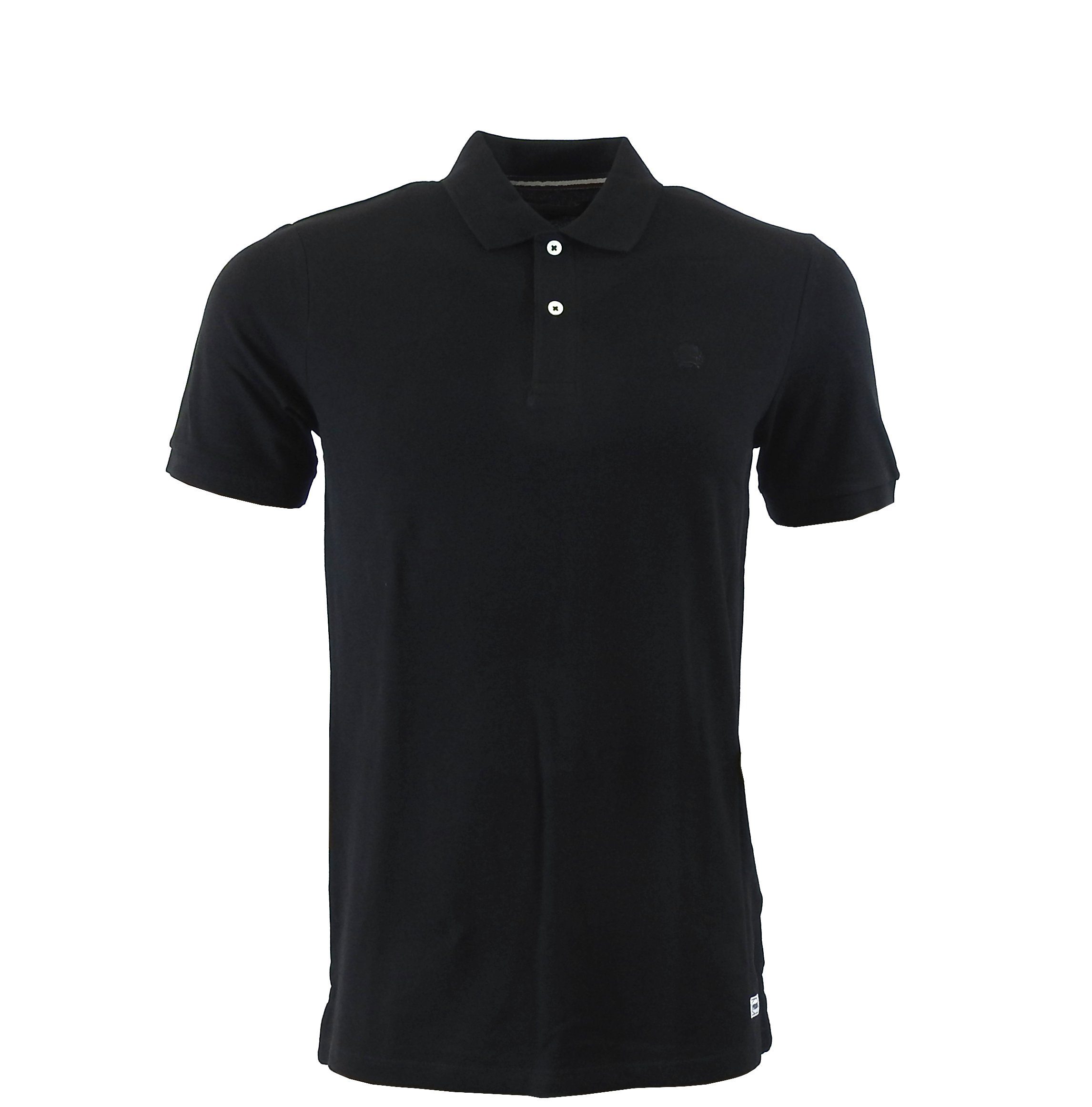 PRODUKT Poloshirt Herren Polo Shirt BIO Baumwolle Kurzarm T-Shirt Basic Polokragen TShirt Polohemd Schwarz