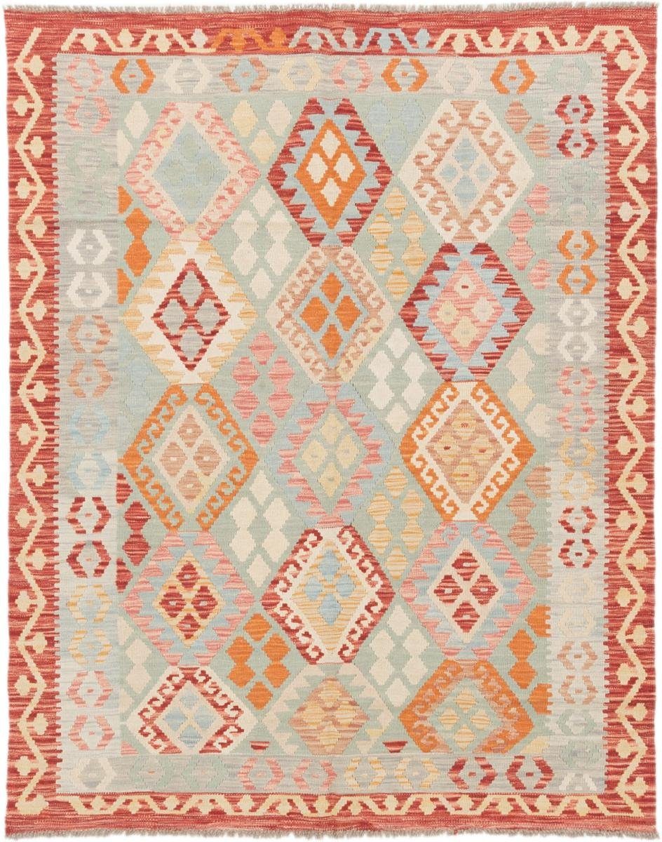Orientteppich Kelim Afghan 157x195 Handgewebter Orientteppich, Nain Trading, rechteckig, Höhe: 3 mm