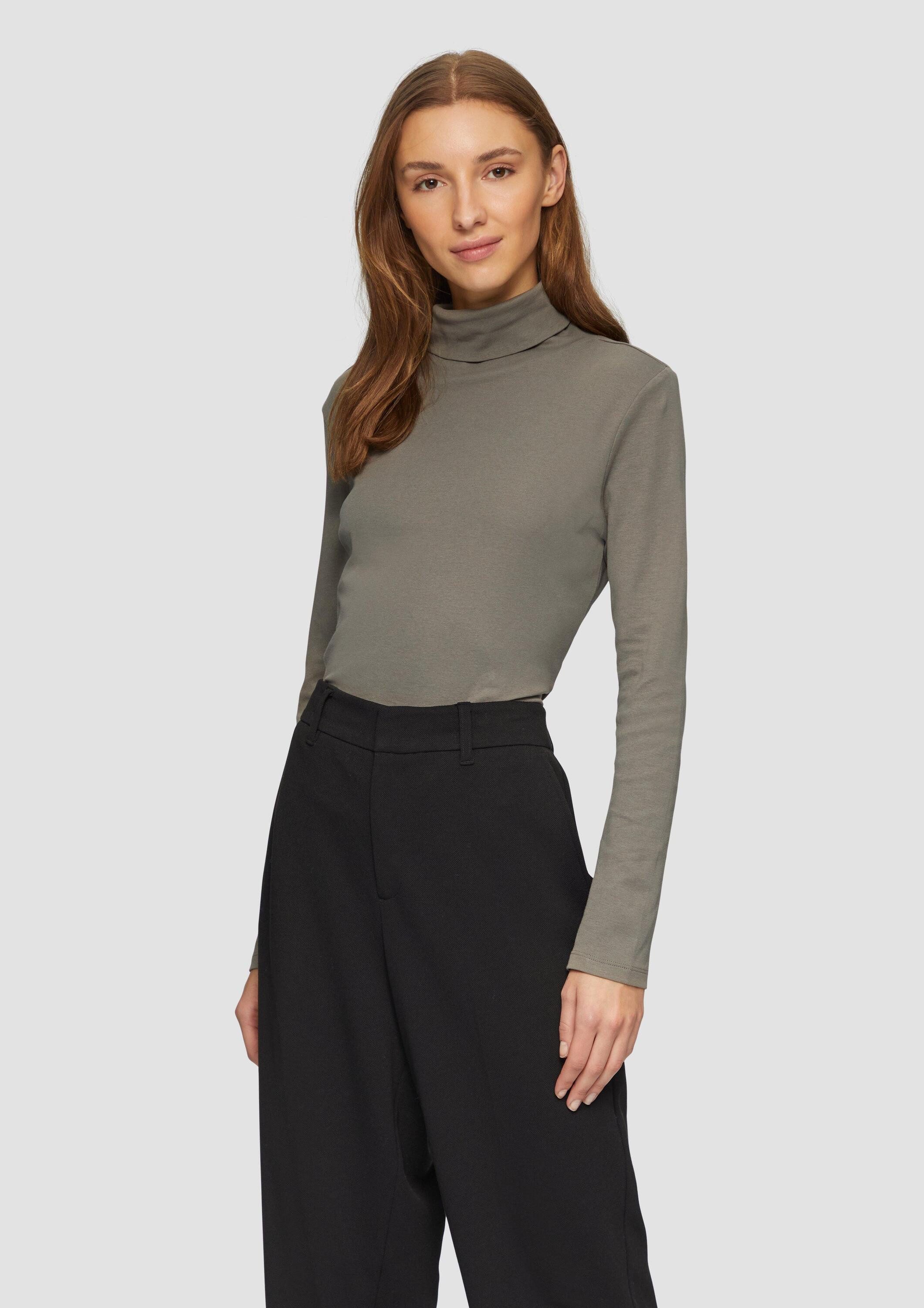 s.Oliver Langarmshirt T-Shirt Elastisches Langarmshirt mit Rollkragen günstig online kaufen