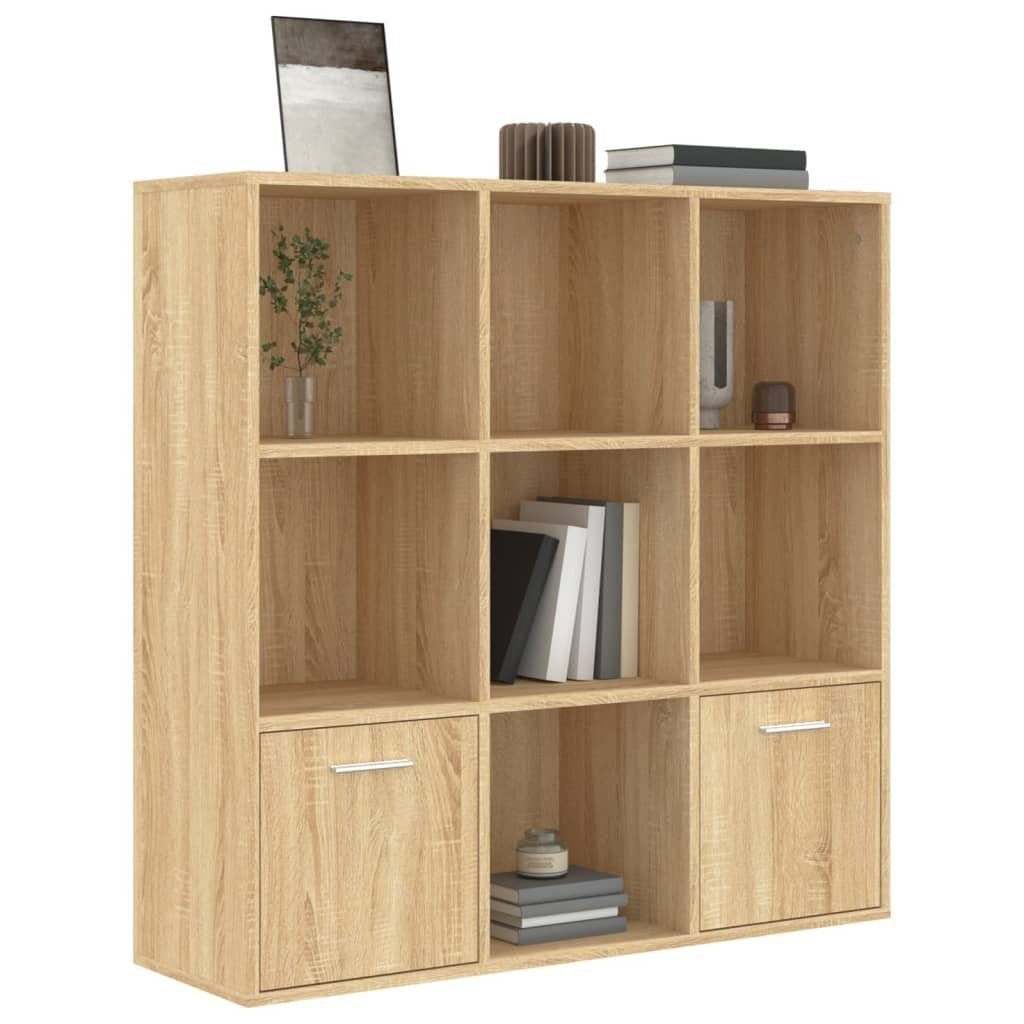 vidaXL Bücherregal Bücherregal cm Sonoma Holzwerkstoff, 1-tlg. 98x30x98 Sonoma-Eiche Eiche