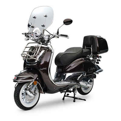 Burnout Motorroller EasyCruiser Chrom Braun Metallic, 125 ccm, 85 km/h, Euro 5, Chrom Paket Edition