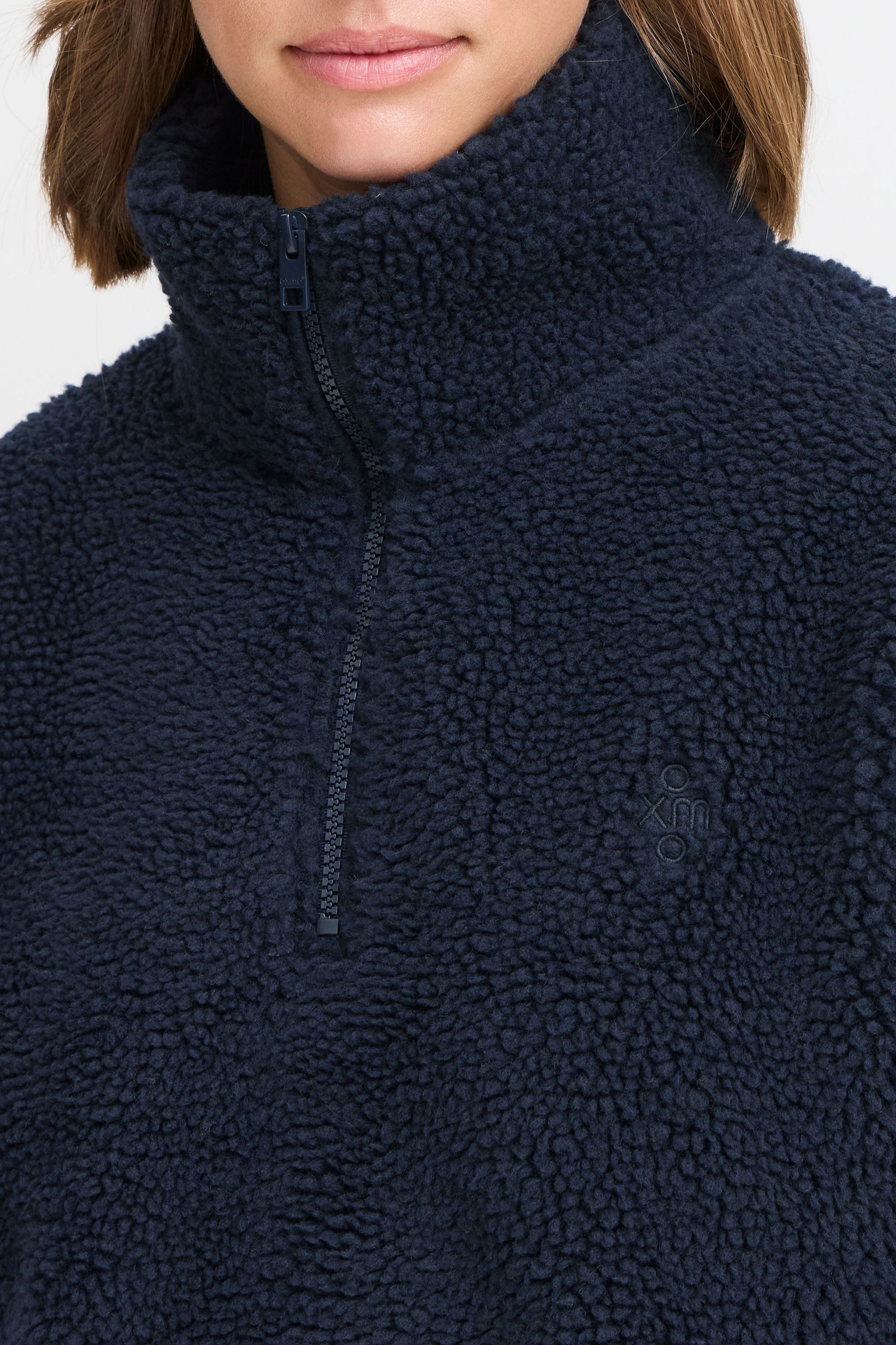 OXMO Fleecejacke OXTolirone Moderner Teddy-Sweater