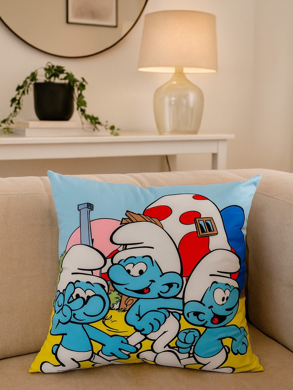 United Labels® Dekokissen Die Schlümpfe Kissen Plüsch Zierkissen Kopfkissen günstig online kaufen