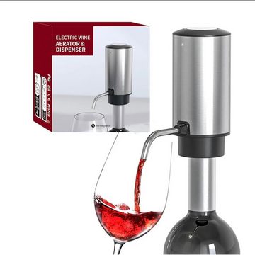 Novzep Dekanter Elektrischer Weindekanter, automatischer Weinausgießer, abnehmbarer Schlauch, über USB wiederaufladbar, tragbar