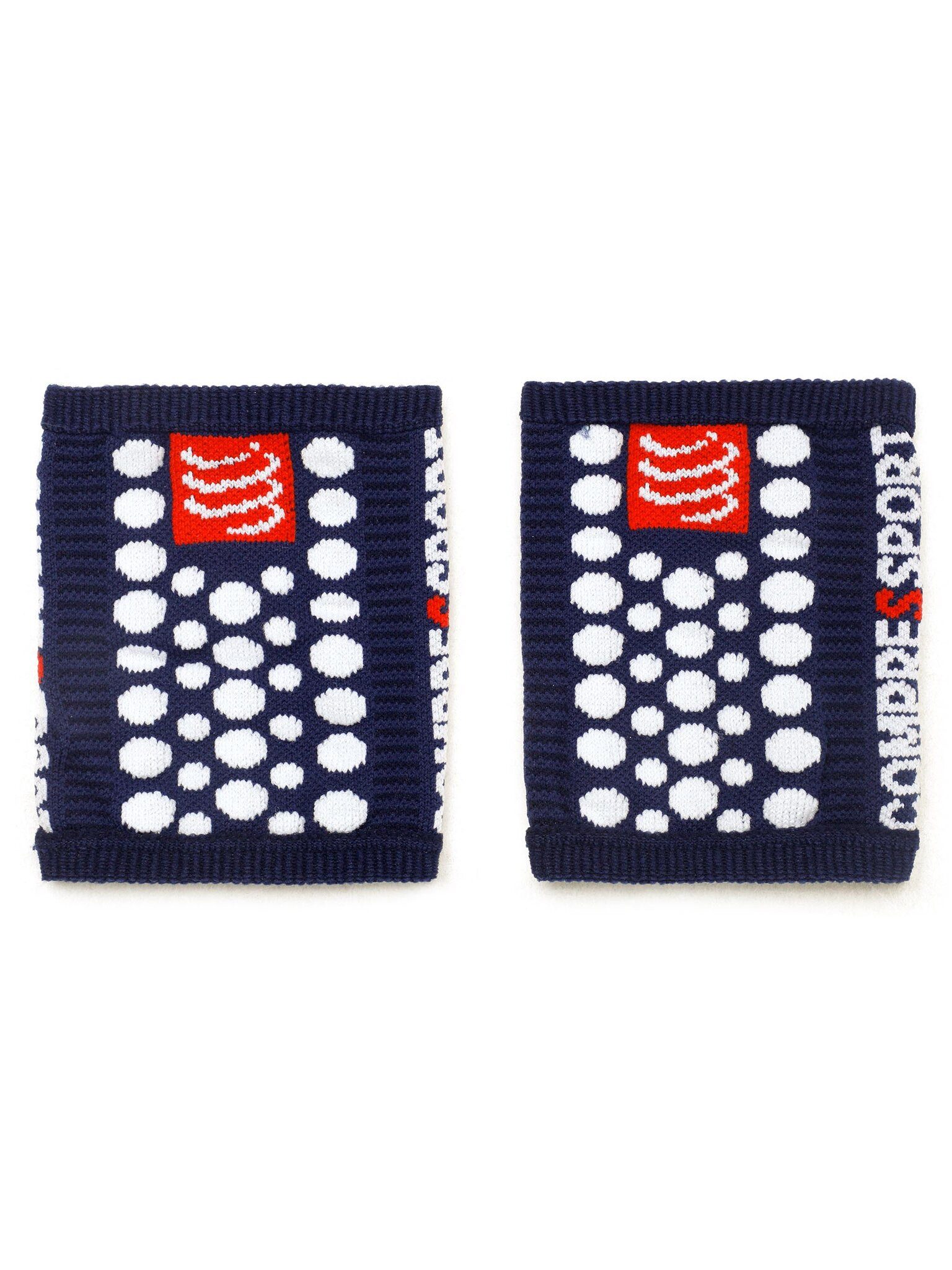 Compressport Armband Set Schweißbänder-Set Sweatbands 3D.Dots WSTV2 Blue/White 0WH