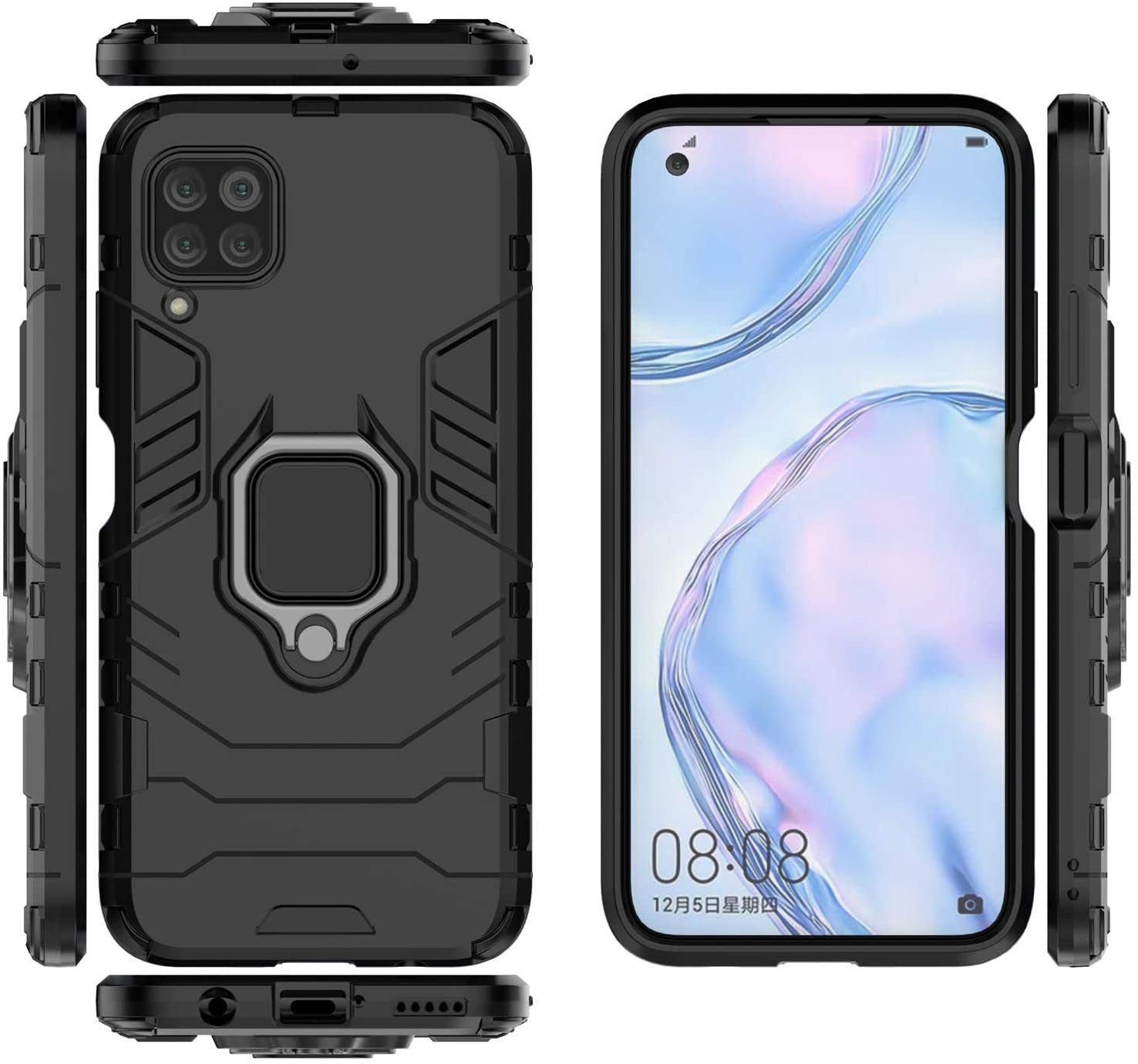 Wisam Smartphone-Hülle Wisam® Schutzhülle für Samsung Galaxy A12 6,5" Panzer Armor Case 16,51 cm (6,5 Zoll)