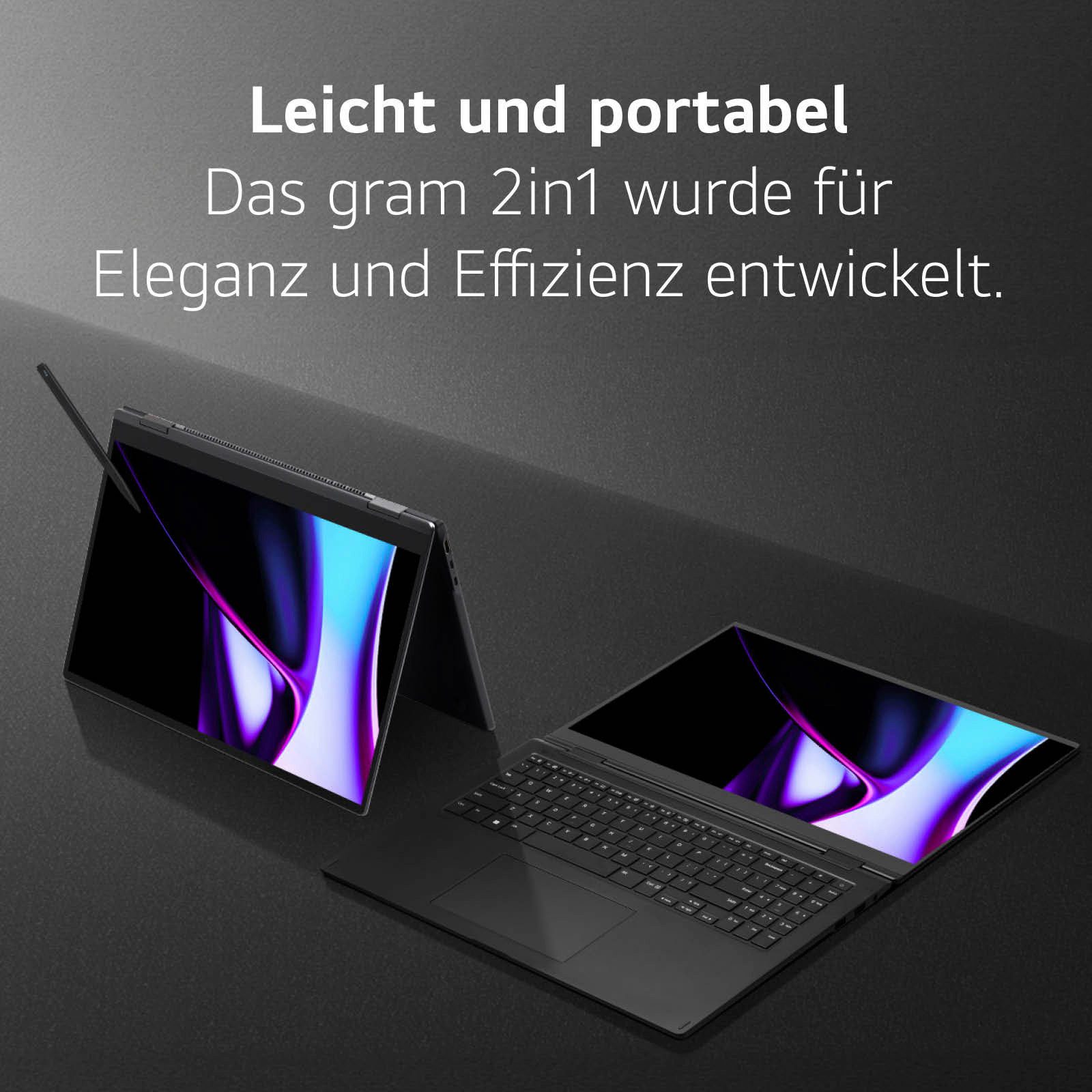 LG Gram Pro 2in1 16" Laptop, OLED-Touchscreen, 16GB RAM, Windows 11 Home, Convertible Notebook (40,6 cm/16 Zoll, Intel Core Ultra 7 155H, ARC, 16 GB, 1000 GB SSD)
