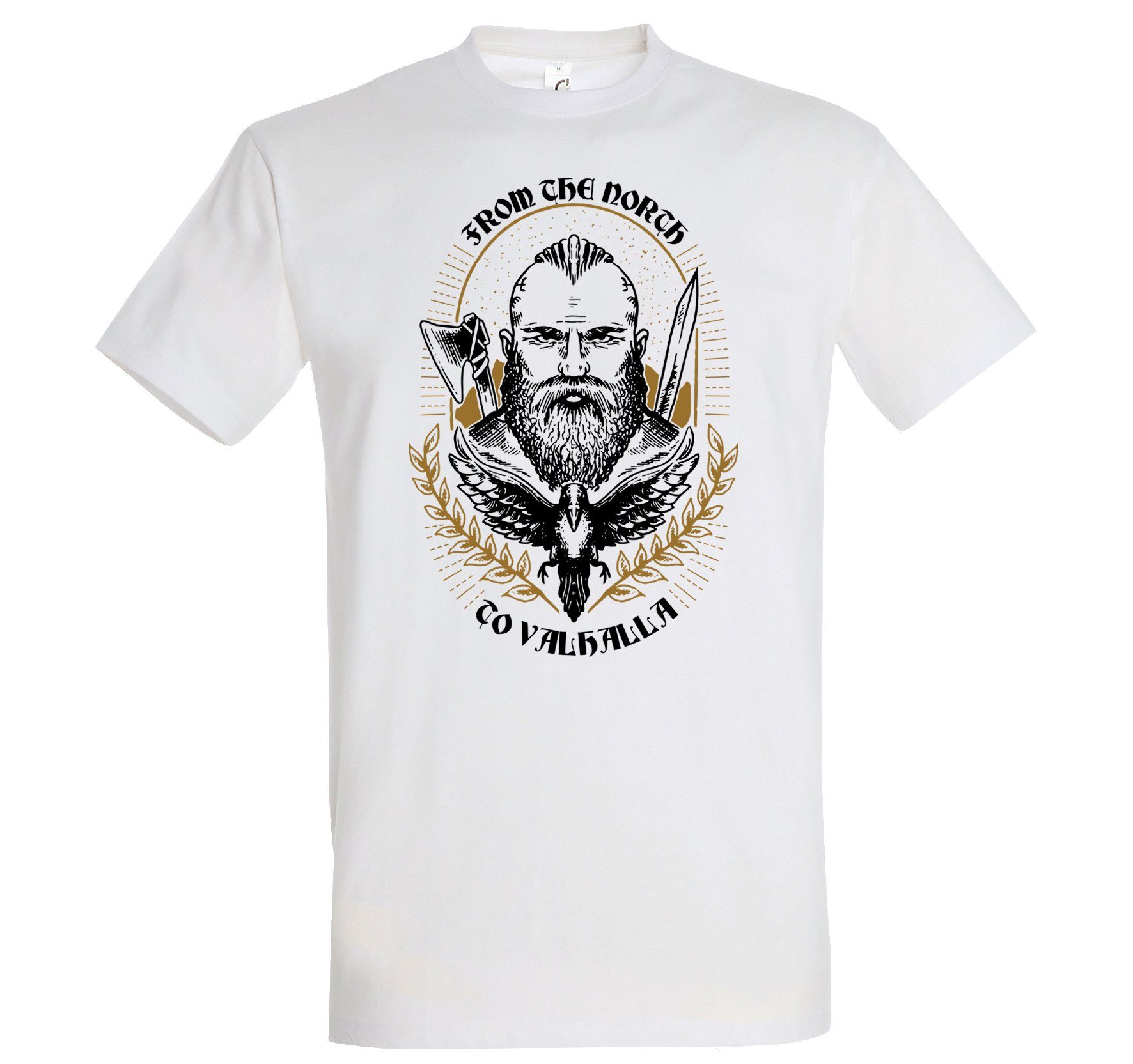 Youth Designz T-Shirt From North to Valhalla Herren T-Shirt mit trendigem Frontprint Weiss
