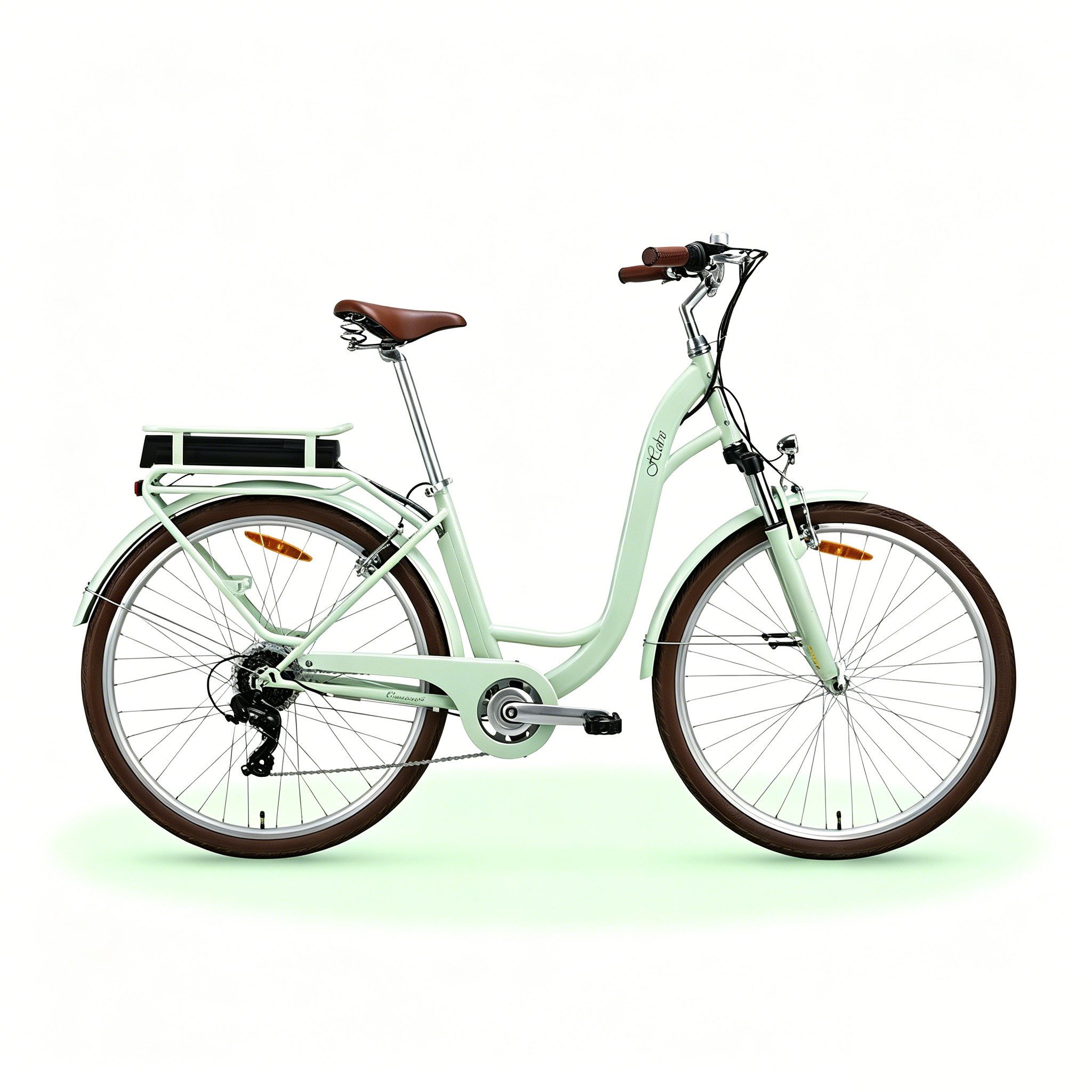 VECOCRAFT E-Bike Cityrad 28’’ Elektrofahrrad 36V 10Ah 80mm Federgabel 40Nm HEBE Ebike Damen, 7 Gang, Heckmotor, 360 Wh, Pedelec Citybike für Damen und Herren