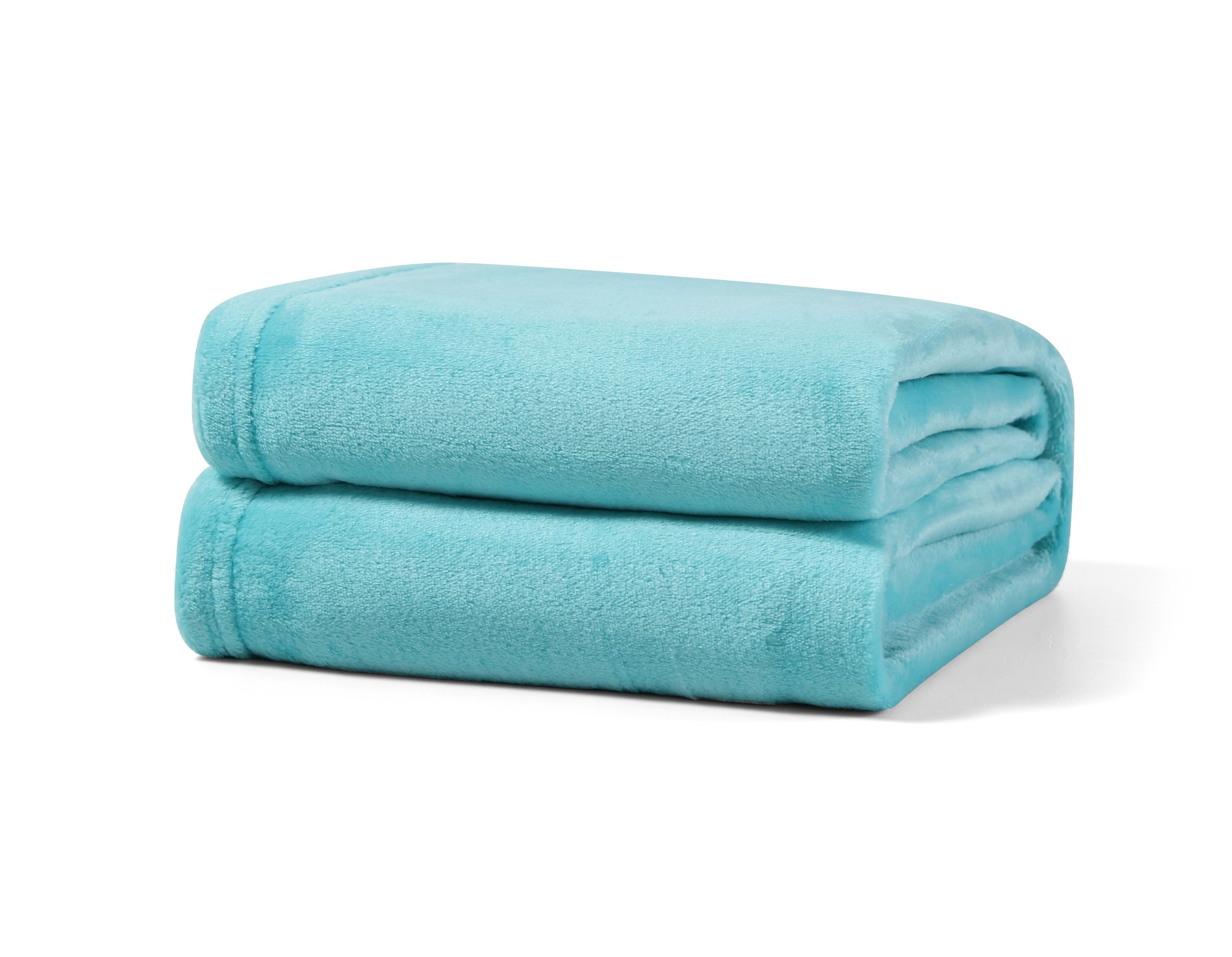 Wohndecke kuschelig warm, 2er Pack 150x200, Leonado Vicenti, Kuscheldecke flauschig weich, Einfarbig,2er Set