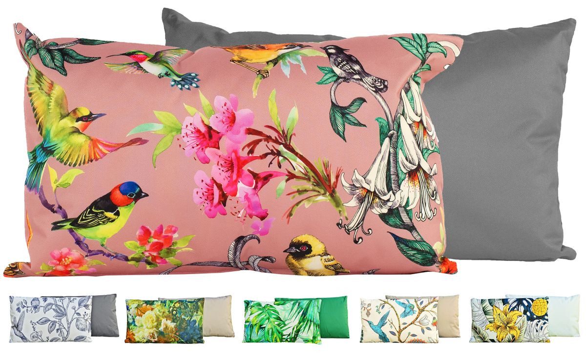 JACK Dekokissen Outdoor Lounge Kissen 30x50cm Motiv inkl. Füllung, mit Lotus-Effekt, Robust, Strapazierfähig, für Innen & Außen geeignet