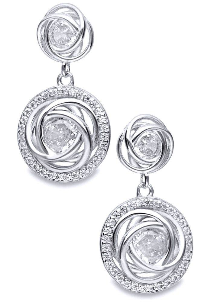 Paar Ohrhänger hängende Ohrringe 925 Sterling Silber Damen Frauen Ohrstecker