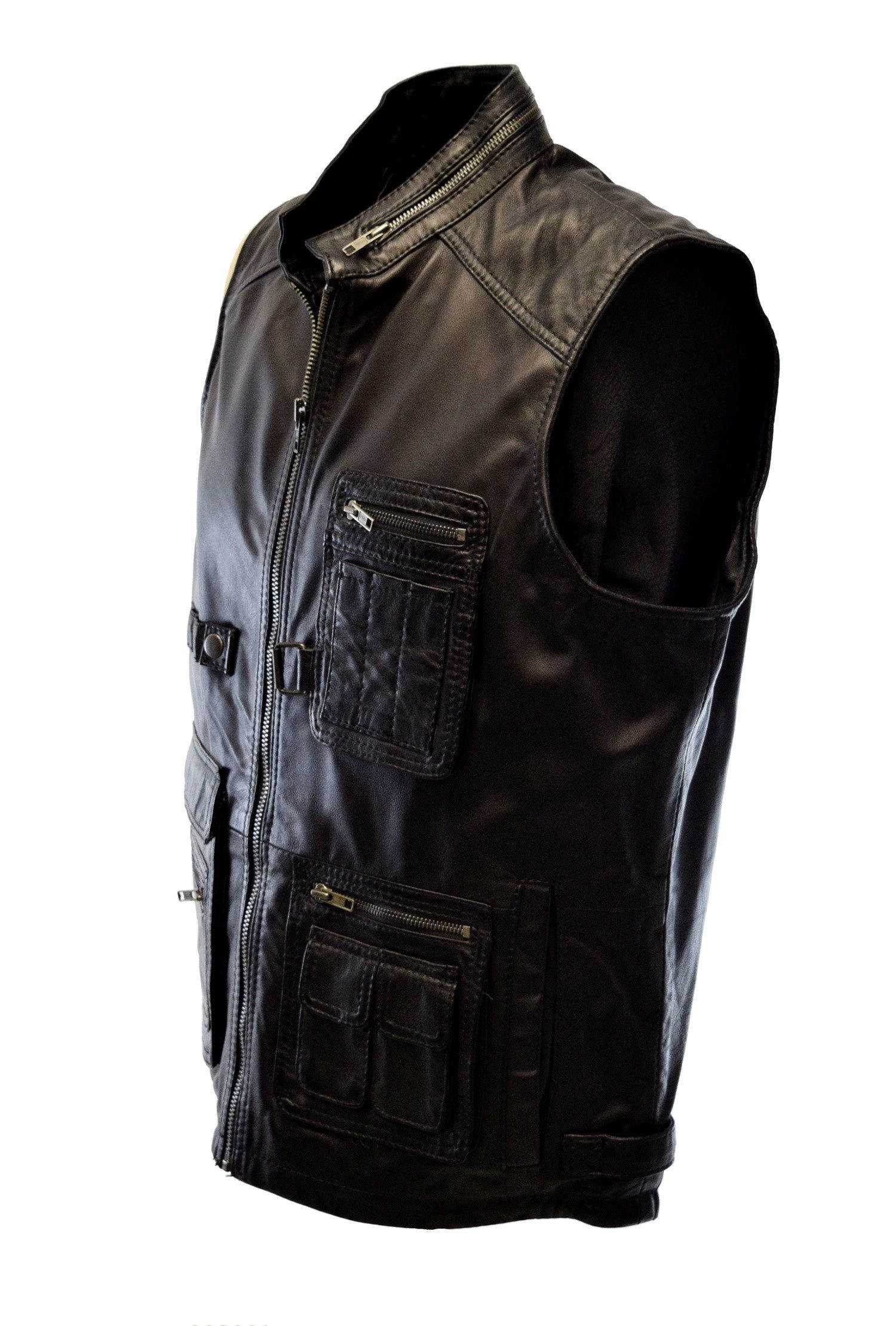 Zimmert Leather Lederweste Julius Schwarz, weiches günstig online kaufen