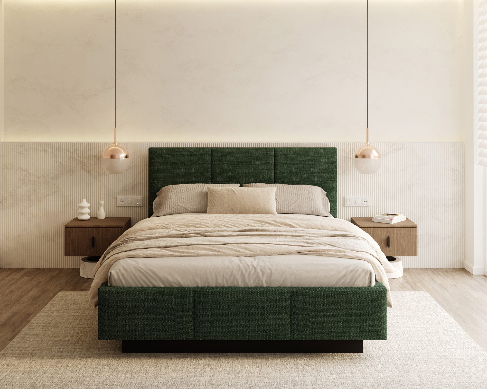 thematys Polsterbett Stauraumbett mit Bettkasten 90x200, 120x200, 140x200, 160x200, 180x200 (TOPSELLER - MADE IN EU - 4 Bezüge - CORD, OTTAWA, VELOURS - Optional mit Matratze bestellbar, mit großen gepolsterten Kopfteil, mit Bettkasten zum aufklappen), Metallrahmen mit Lattenrost, hydraulische Klappfunktion für Stauraum