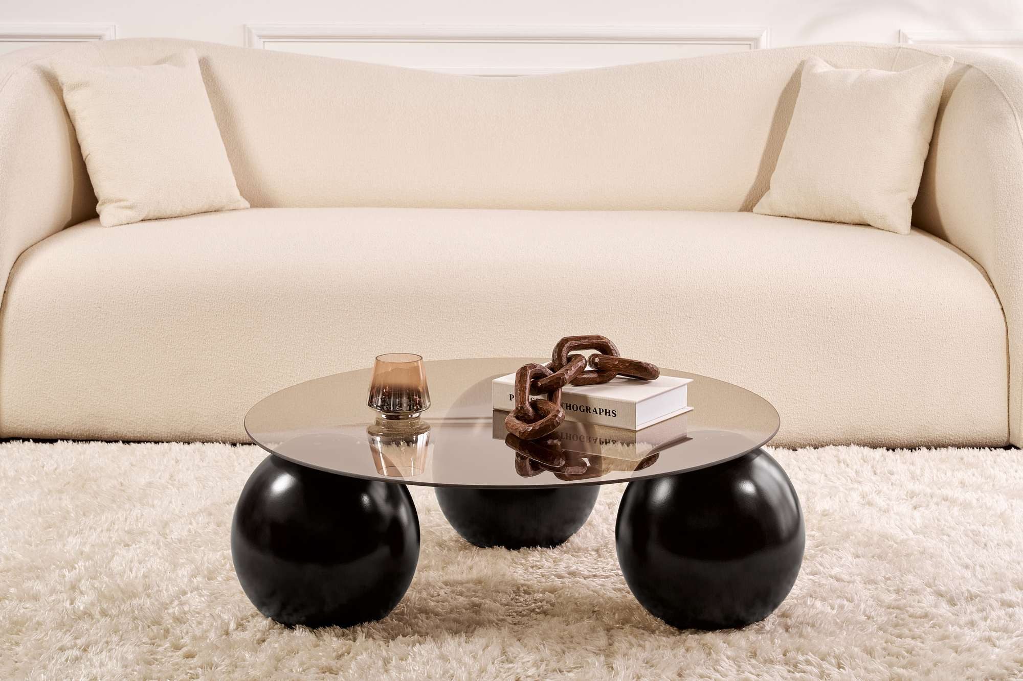 Skye Decor Couchtisch Miro, gehärtetes Glas, modernes, pflegeleicht