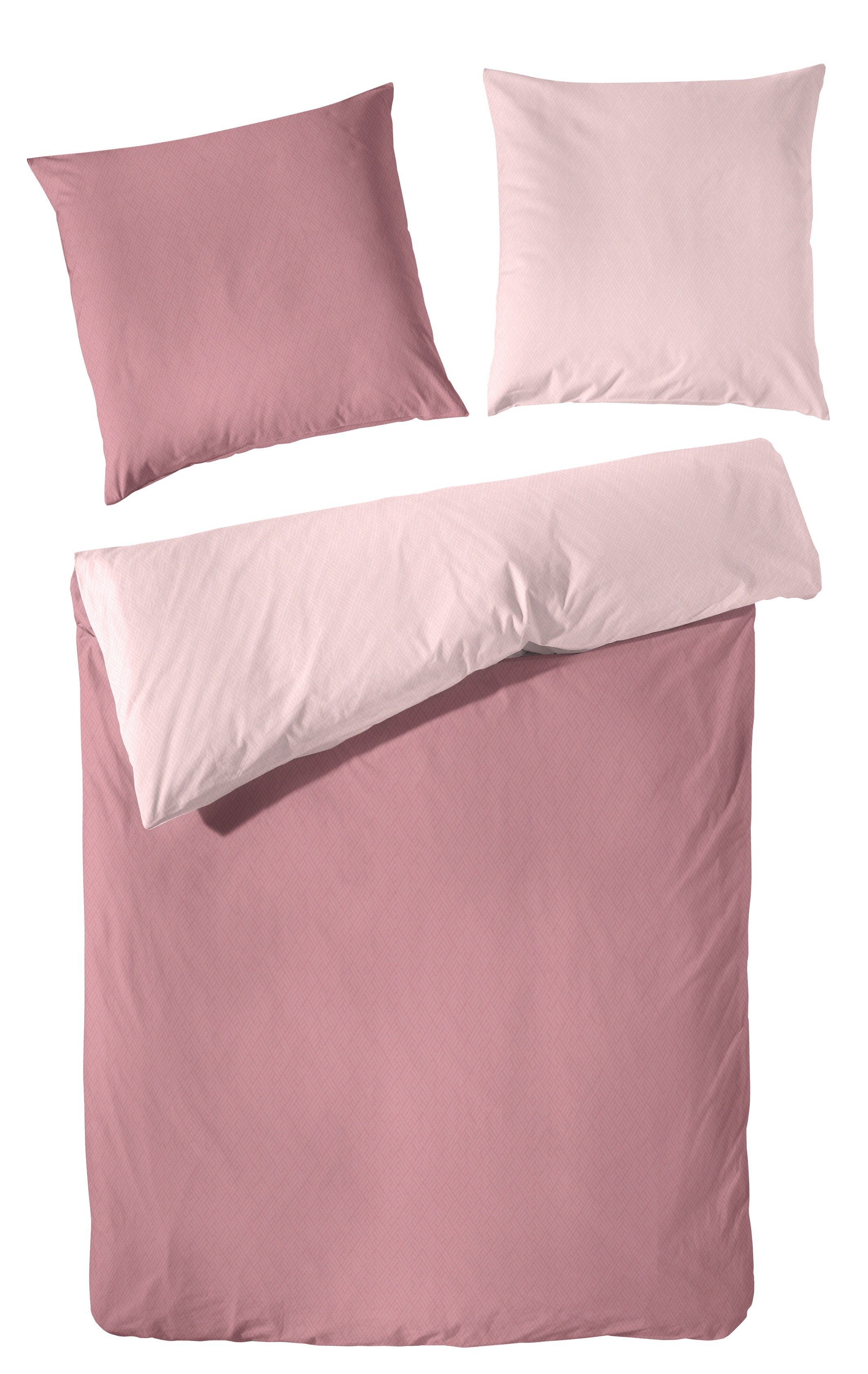 Primera Bettwäsche Primera Edelflanell Bettwäsche 155x220 Wende himbeere rosa 174128-444, Edelflanell, 2 teilig