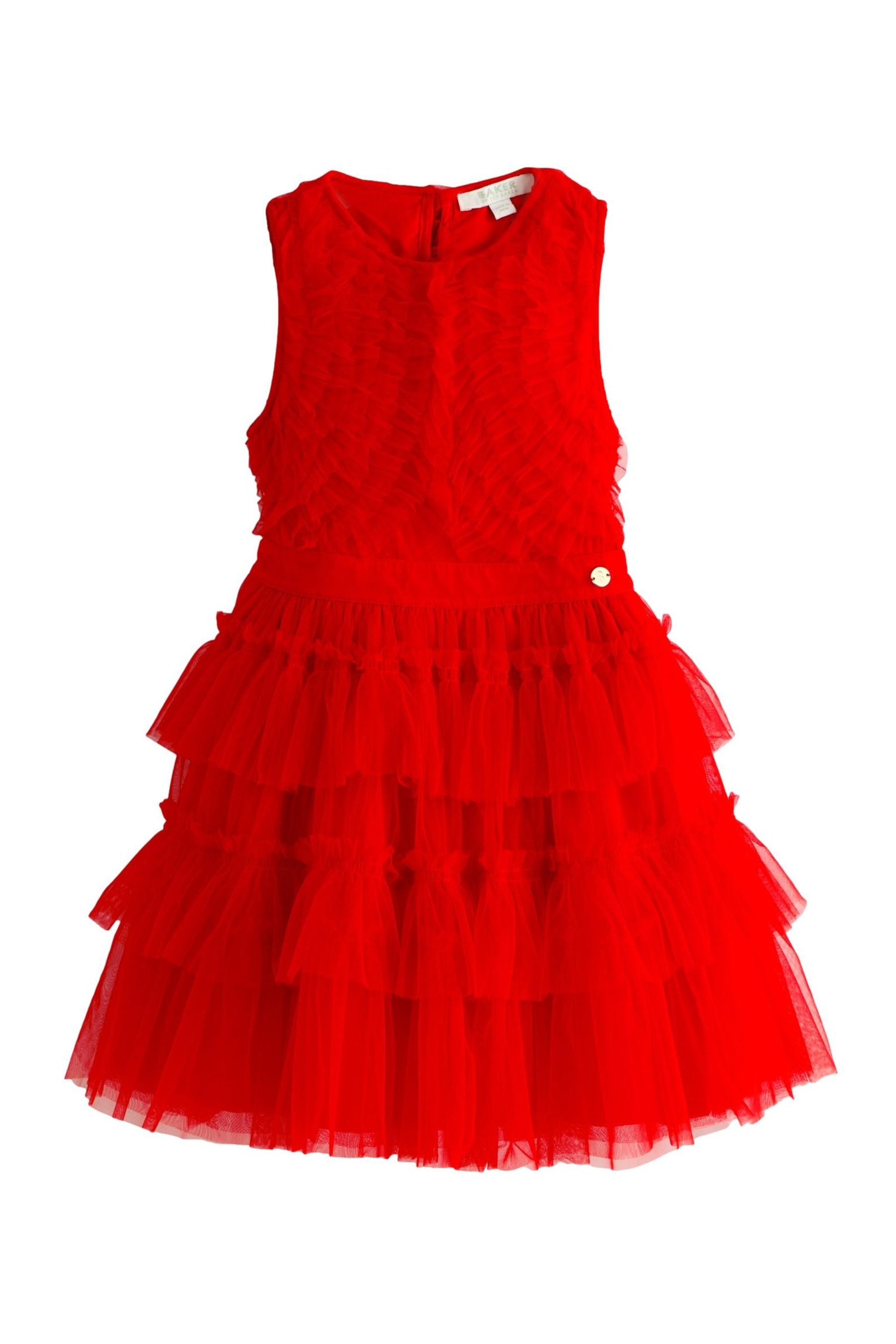 Tüllkleid Baker by Ted Baker gestuftes Kleid mit Mesh