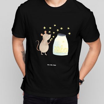 Mr. & Mrs. Panda T-Shirt Maus Sterne - Schwarz - Geschenk, Taufgeschenk, Geburtstag, Tiermotiv (1-tlg)