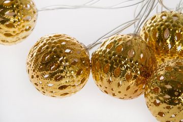Myflair Möbel & Accessoires Dekoobjekt Weihnachtsdeko (1 St), LED-Lichterkette mit Kugeln, mit 10 LEDs, Länge ca. 170 cm