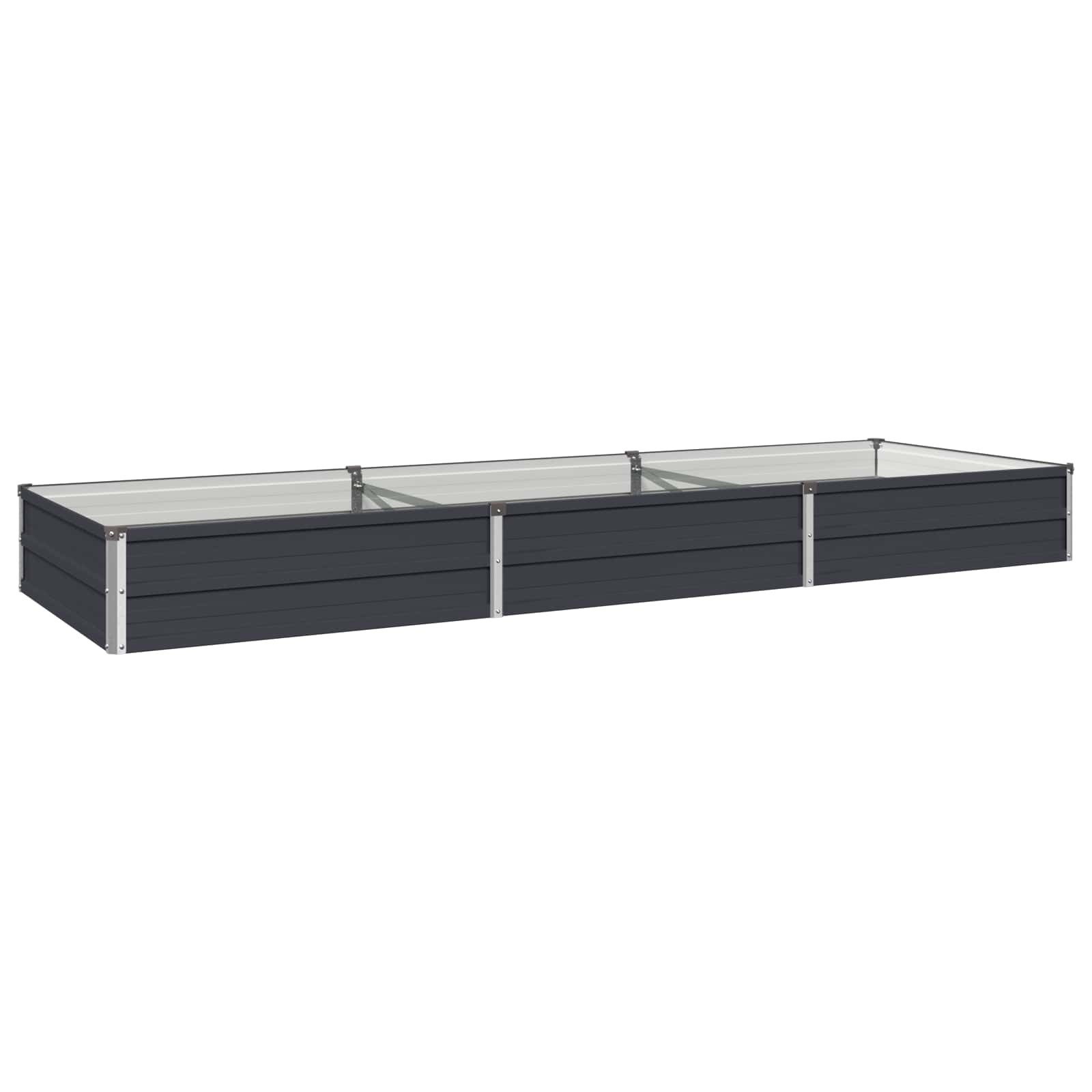 vidaXL Hochbeet Hochbeet im Garten Anthrazit 240 x 80 x 24 cm (1 St)