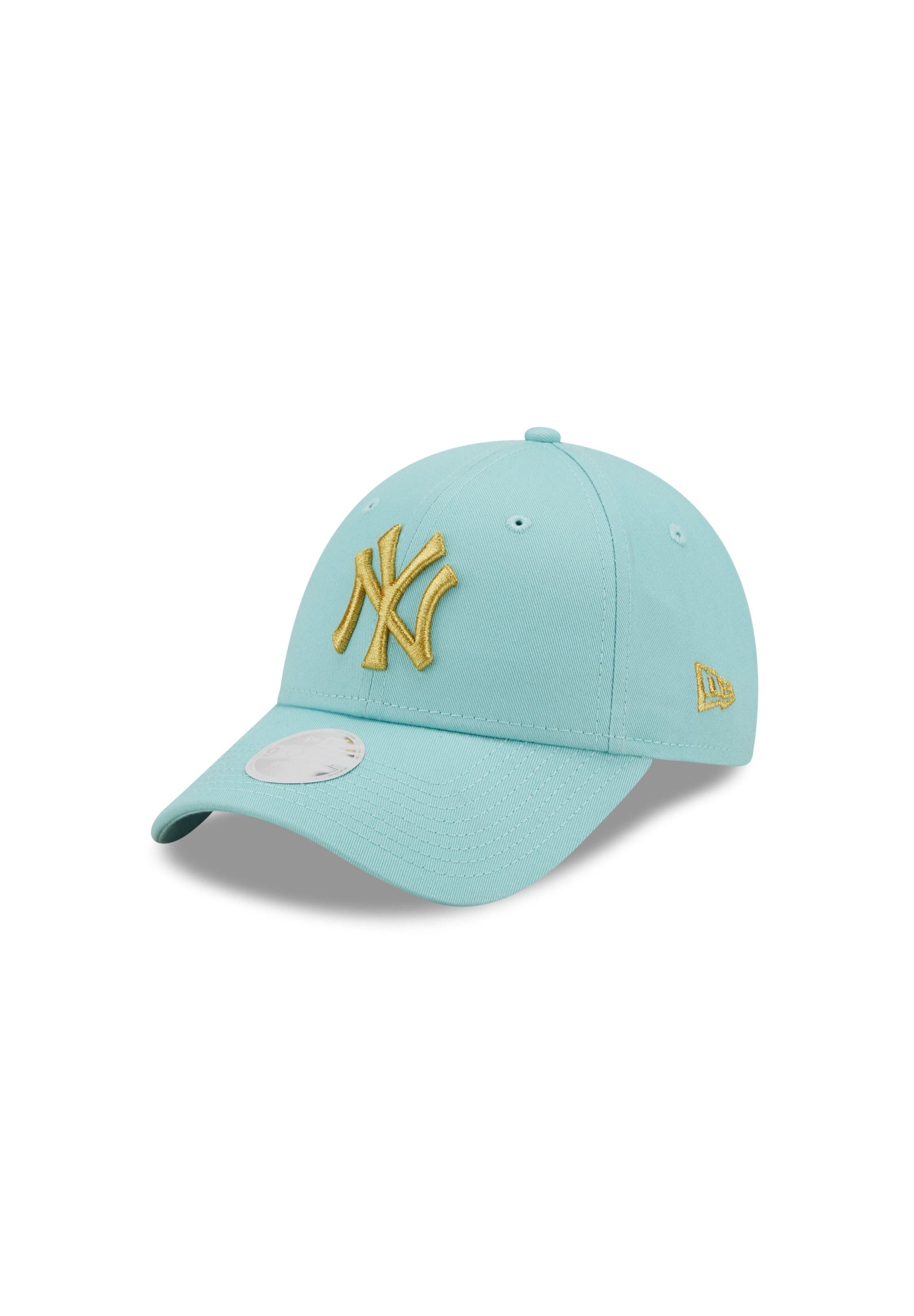 Baseball Cap New York Yankees MLB Metallic Logo Turquoise 9Forty Adjustable Women C