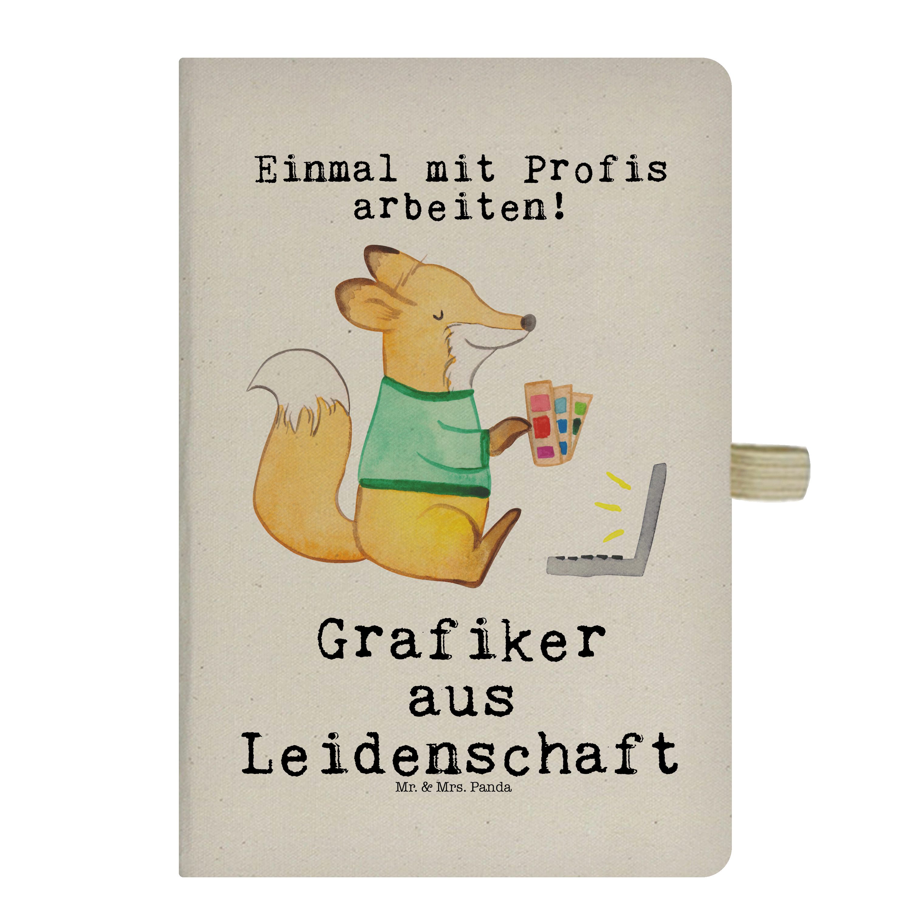 Mr. & Mrs. Panda Notizbuch Grafiker Leidenschaft, Tagebuch, Transparent, Lustig, Designer, Notiz Mr. & Mrs. Panda